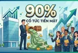 Một doanh nghiệp chốt ngày trả cổ tức 90% bằng tiền mặt