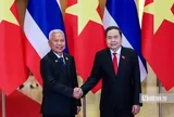 Chủ tịch Quốc hội Trần Thanh Mẫn đón và hội đàm với Chủ tịch Quốc hội Thái Lan