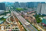 Toàn cảnh nút giao gần 2.400 tỷ vượt đại lộ rộng nhất Việt Nam đang dần thành hình, loạt đại đô thị của Vingroup, Geleximco được hưởng lợi