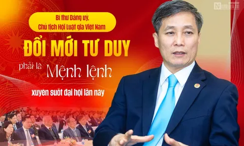 Bí thư Đảng ủy, Chủ tịch Hội Luật gia Việt Nam: Đổi mới tư duy phải là mệnh lệnh xuyên suốt đại hội lần này