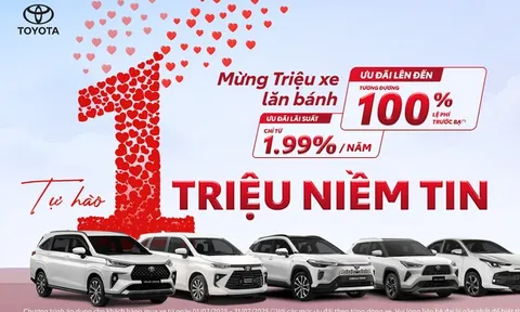 Doanh số tăng trưởng, Toyota tiếp tục duy trì ưu đãi lên đến 100% lệ phí trước bạ