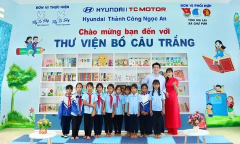 Hyundai Ngọc An tài trợ công trình “Thư viện Bồ Câu Trắng” cho học sinh tiểu học tại Gia Lai
