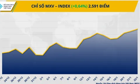 THỊ TRƯỜNG HÀNG HÓA: Bạc lập đỉnh lịch sử, MXV-Index nối dài chuỗi tăng phiên thứ ba