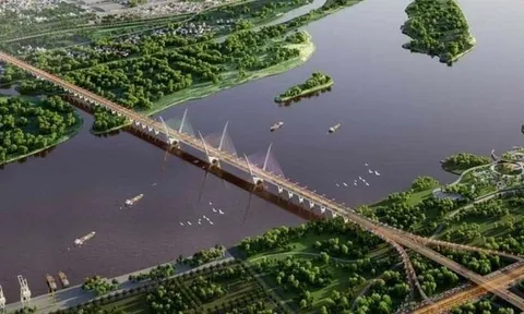 Tiến độ 'siêu cầu' gần 20.000 tỷ đồng qua sông Hồng, nối Tây Hồ với Đông Anh do liên danh Vingroup xây dựng sau gần 10 tháng khởi công