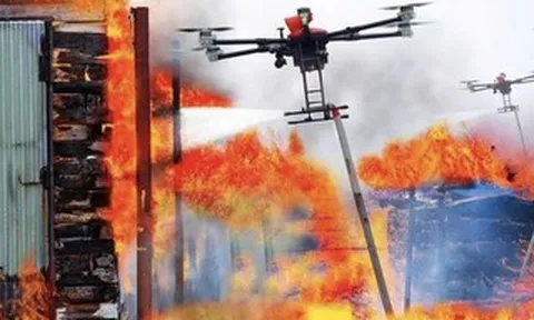 Lần đầu tại Việt Nam: Ra mắt UAV chữa cháy bầy đàn, tiếp cận cả hẻm sâu