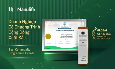 Manulife Việt Nam nhận giải thưởng quốc tế về hoạt động cộng đồng