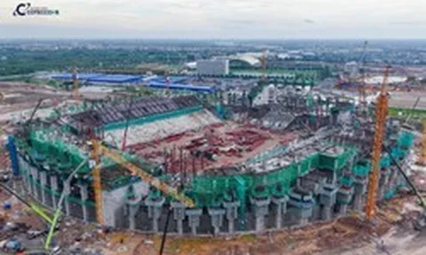 Lộ diện tiến độ siêu sân vận động lớn thứ 2 Việt Nam tại Hưng Yên: Hạ tầng vượt chuẩn FIFA, sở hữu công nghệ chưa từng có tại Việt Nam