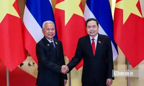 Chủ tịch Quốc hội Trần Thanh Mẫn đón và hội đàm với Chủ tịch Quốc hội Thái Lan