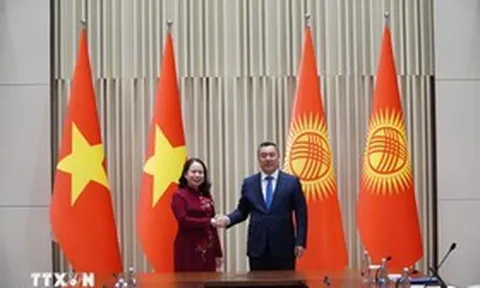 Phó Chủ tịch nước Võ Thị Ánh Xuân gặp Tổng thống Kyrgyzstan