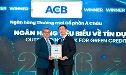 ACB được vinh danh ở 2 hạng mục tại giải thưởng Ngân hàng Việt Nam tiêu biểu 2026