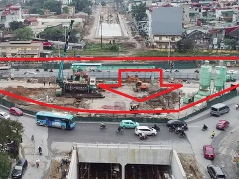 Hầm chui nút Giải Phóng - Kim Đồng thi công ra sao sau khi mở rộng hàng rào?