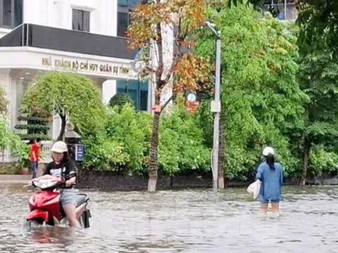 Thành phố Bắc Giang chìm trong 'biển nước'