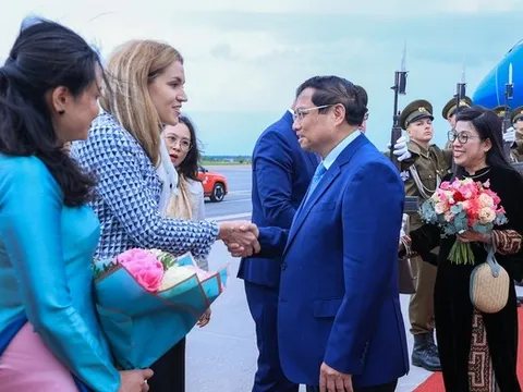 Thủ tướng Phạm Minh Chính tới Thủ đô Tallinn, bắt đầu thăm chính thức Estonia