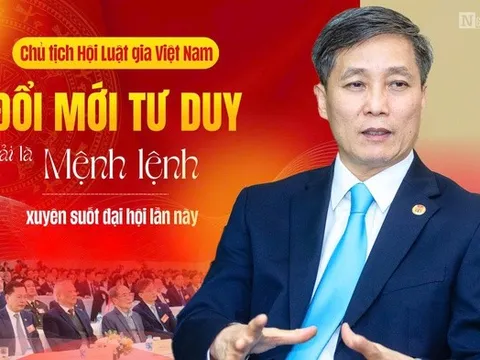 Chủ tịch Hội Luật gia Việt Nam: Đổi mới tư duy phải là mệnh lệnh xuyên suốt đại hội lần này