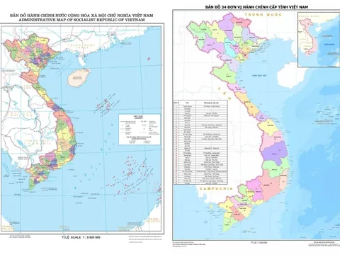 Chi tiết hai bản đồ hành chính Việt Nam khi có 63 và 34 đơn vị hành chính cấp tỉnh