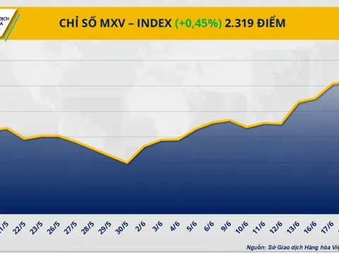 MXV-Index giữ chắc đà tăng sang phiên thứ 5 liên tiếp