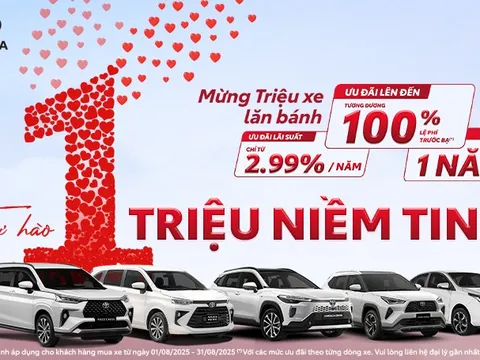 Trước thềm kỷ niệm 30 năm, Toyota tung loạt ưu đãi lớn cho khách mua xe trong tháng 8