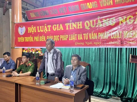 Quảng Ngãi sẽ tổ chức 2 điểm tư vấn pháp luật miễn phí cho nhân dân