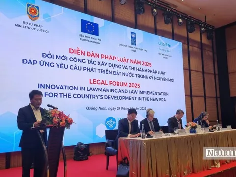 Bộ trưởng Bộ Tư Pháp Nguyễn Hải Ninh: "Đưa thể chế, pháp luật thực sự trở thành lợi thế cạnh tranh quốc gia"