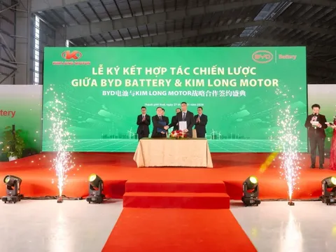 Công ty ô tô Việt Nam bắt tay hãng xe điện lớn nhất Trung Quốc xây nhà máy pin xe điện 130 triệu USD