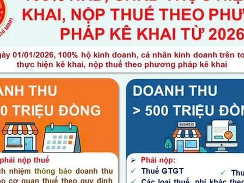 Thuế TP.HCM gửi thông báo mới, hộ kinh doanh và cá nhân kinh doanh cần làm ngay