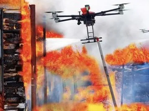 Lần đầu tại Việt Nam: Ra mắt UAV chữa cháy bầy đàn, tiếp cận cả hẻm sâu