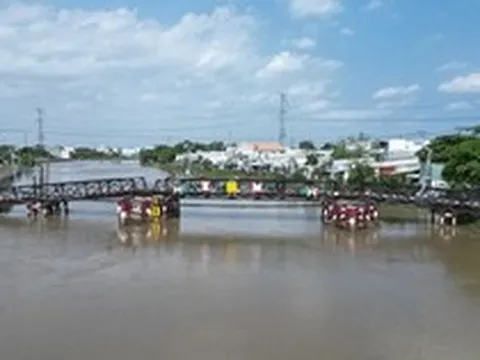 Cận cảnh công trường cầu gần 500 tỉ đồng nối TPHCM với cửa ngõ đi Tây Ninh