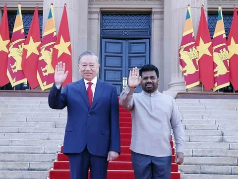 Sri Lanka bắn 21 loạt đại bác chào mừng Tổng Bí thư, Chủ tịch nước Tô Lâm