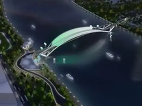 Toàn cảnh cầu đi bộ ‘lá dừa nước’ - biểu tượng mới của TPHCM