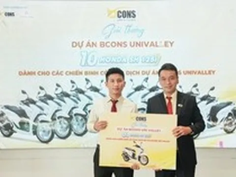 Bcons PS trao thưởng nhân viên kinh doanh 10 xe Honda SH