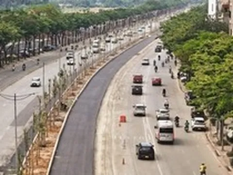 Tuyến đường kết nối sân bay Nội Bài thay áo mới khi dự án chống ngập dần về đích