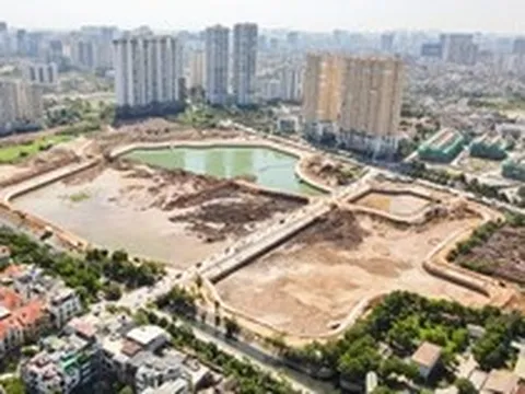 Toàn cảnh hồ điều hòa gần 400 tỷ đồng ở Hà Nội trước ngày cán đích